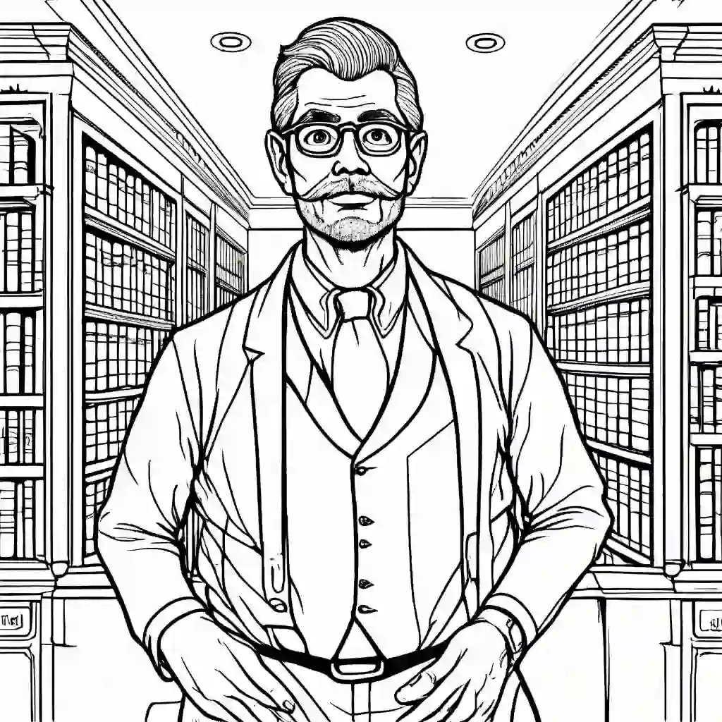 Clerk coloring pages